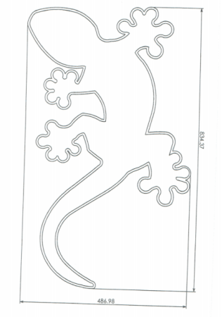 Motif pour terrasse en granulat de marbre - Salamandre 2