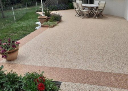 Terrasse extrieure tapis de pierre